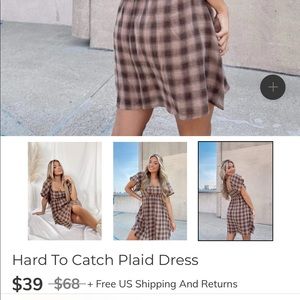 Lane 201 boutique plaid dress